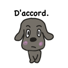 Labrador retriever HALU speaks in French sticker #5143729