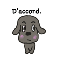 Labrador retriever HALU speaks in French sticker #5143729