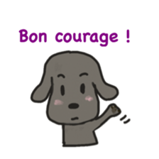 Labrador retriever HALU speaks in French sticker #5143731