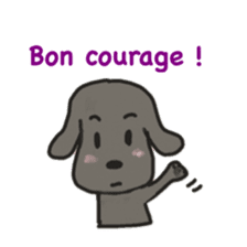 Labrador retriever HALU speaks in French sticker #5143731