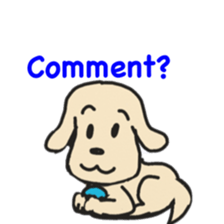 Labrador retriever HALU speaks in French sticker #5143733