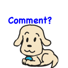 Labrador retriever HALU speaks in French sticker #5143733