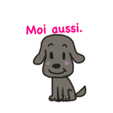 Labrador retriever HALU speaks in French sticker #5143735
