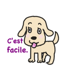 Labrador retriever HALU speaks in French sticker #5143740