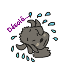 Labrador retriever HALU speaks in French sticker #5143741