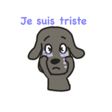 Labrador retriever HALU speaks in French sticker #5143742