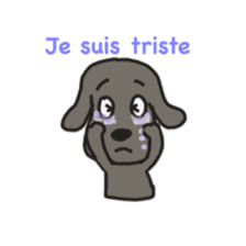 Labrador retriever HALU speaks in French sticker #5143742