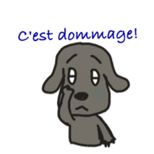 Labrador retriever HALU speaks in French sticker #5143745