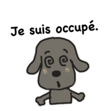 Labrador retriever HALU speaks in French sticker #5143746