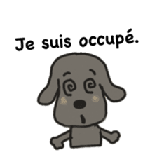 Labrador retriever HALU speaks in French sticker #5143746