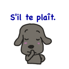 Labrador retriever HALU speaks in French sticker #5143747