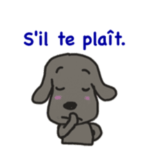 Labrador retriever HALU speaks in French sticker #5143747