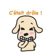 Labrador retriever HALU speaks in French sticker #5143748
