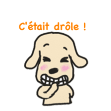 Labrador retriever HALU speaks in French sticker #5143748