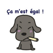 Labrador retriever HALU speaks in French sticker #5143750