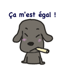 Labrador retriever HALU speaks in French sticker #5143750