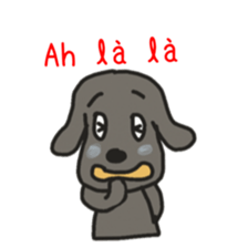 Labrador retriever HALU speaks in French sticker #5143752