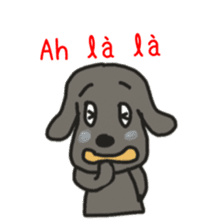 Labrador retriever HALU speaks in French sticker #5143752