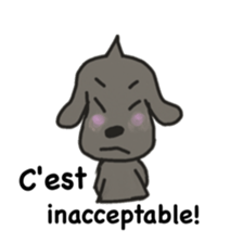 Labrador retriever HALU speaks in French sticker #5143753