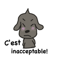 Labrador retriever HALU speaks in French sticker #5143753