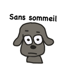 Labrador retriever HALU speaks in French sticker #5143756