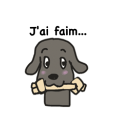 Labrador retriever HALU speaks in French sticker #5143757