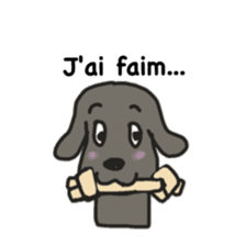 Labrador retriever HALU speaks in French sticker #5143757