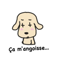 Labrador retriever HALU speaks in French sticker #5143759