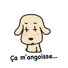 Labrador retriever HALU speaks in French sticker #5143759