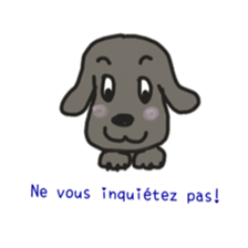 Labrador retriever HALU speaks in French sticker #5143760