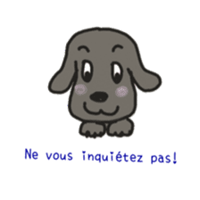 Labrador retriever HALU speaks in French sticker #5143760