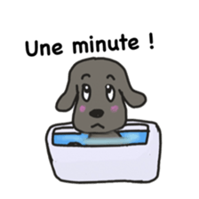 Labrador retriever HALU speaks in French sticker #5143761