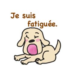 Labrador retriever HALU speaks in French sticker #5143762