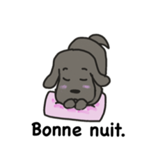 Labrador retriever HALU speaks in French sticker #5143763