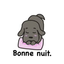 Labrador retriever HALU speaks in French sticker #5143763