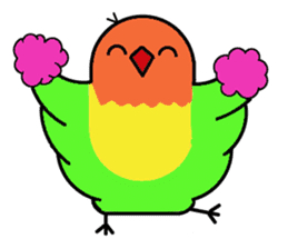 A playful parrot 2 sticker #5144295