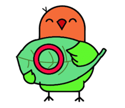 A playful parrot 2 sticker #5144296