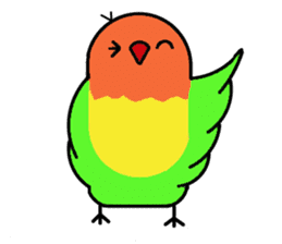 A playful parrot 2 sticker #5144302
