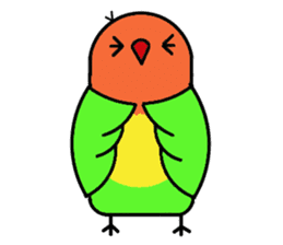 A playful parrot 2 sticker #5144303