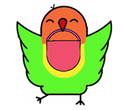 A playful parrot 2 sticker #5144308