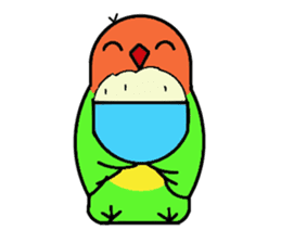 A playful parrot 2 sticker #5144309