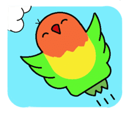 A playful parrot 2 sticker #5144311
