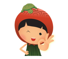 Ang Ku Kueh Girl and Friends sticker #5144422