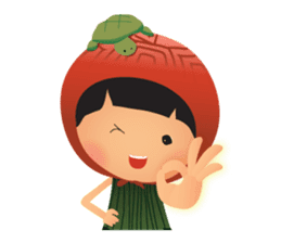 Ang Ku Kueh Girl and Friends sticker #5144422