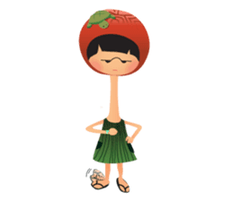 Ang Ku Kueh Girl and Friends sticker #5144427