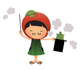 Ang Ku Kueh Girl and Friends sticker #5144430