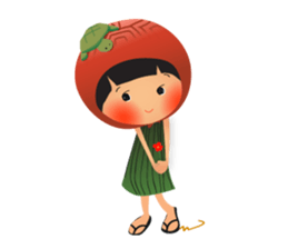 Ang Ku Kueh Girl and Friends sticker #5144434