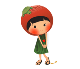 Ang Ku Kueh Girl and Friends sticker #5144434