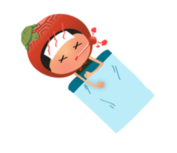 Ang Ku Kueh Girl and Friends sticker #5144435