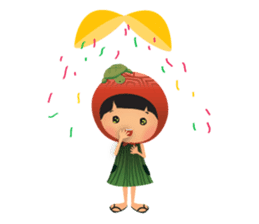 Ang Ku Kueh Girl and Friends sticker #5144440